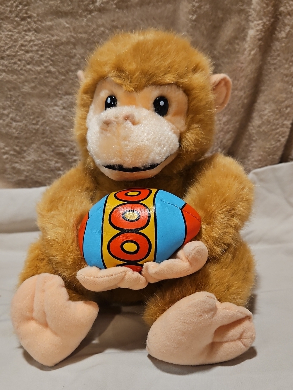 Plush Monkey Toy with Colorful Ball
